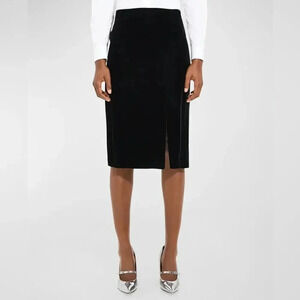 NWT Theory High Waist Side Slit Drape Velvet Skirt size 14